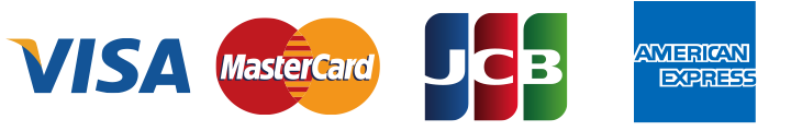 Visa, Mastercard, American Express, JCB